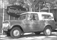 Old jeep and "King Kong" looking fence around Jungleland. Click on for a larger image! 